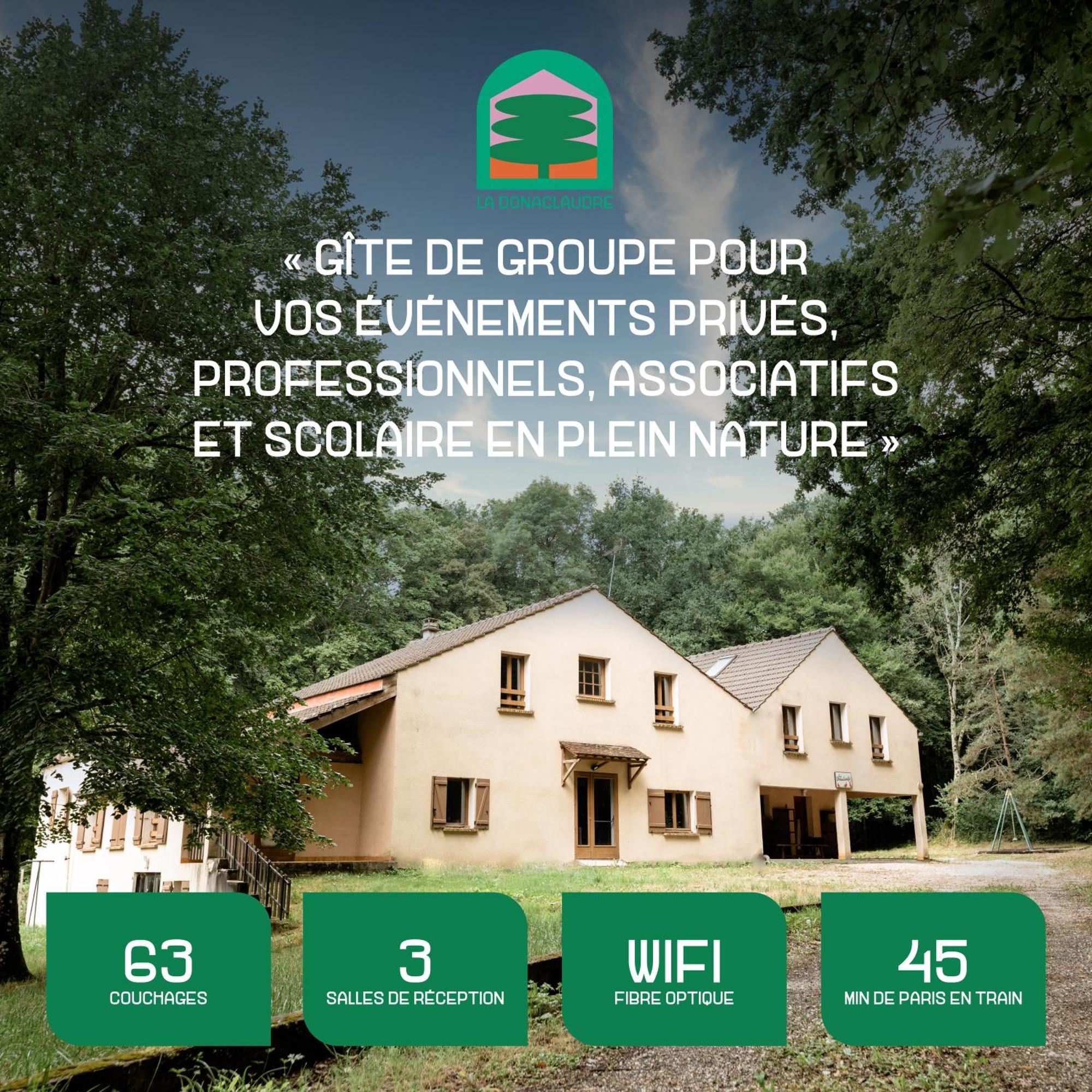 La Donaclaudre - Hebergement De Groupe En Pleine Nature, Ideal Pour Tous Vos Sejours ! 63 Couchages - 2 Grandes Salles - Salle De Jeux - Cuisine Professionnelle - Accessible Facilement - Localisation Attractive -Proche Paris & Disney Saint-Augustin  Esterno foto